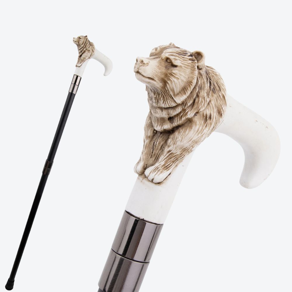 Bengala Metálica Urso Branco Majestoso - Bastoni