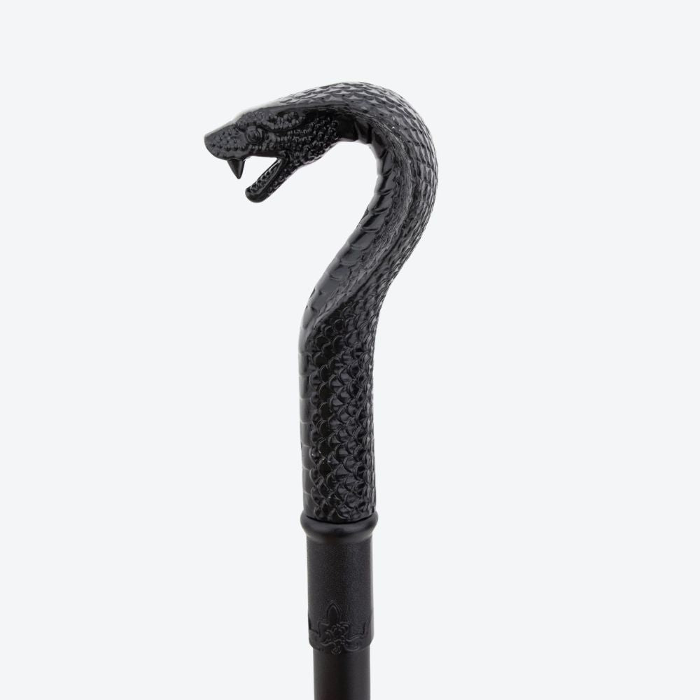 Bengala Metálica Vintage Cobra Negra - Bastoni