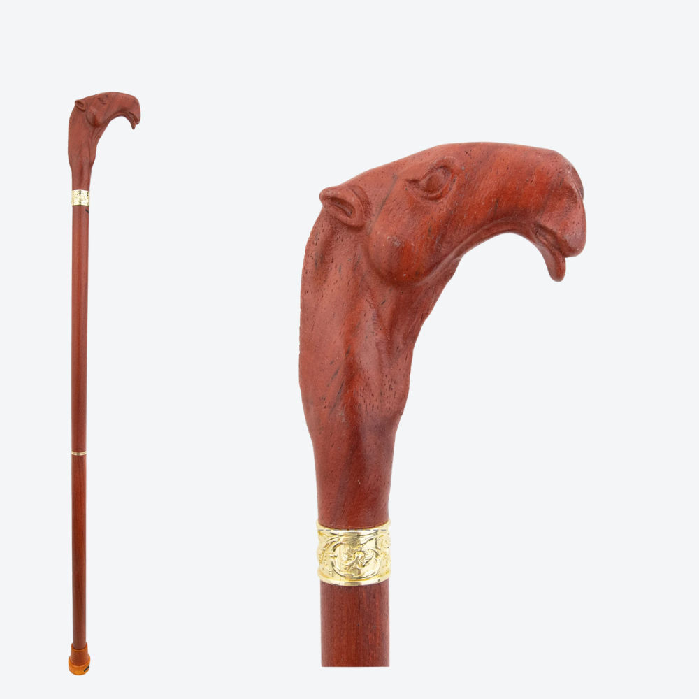 Bengala Vintage de Madeira Camelo do Deserto - Bastoni