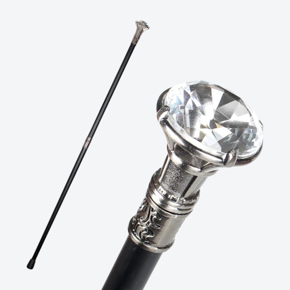 Bengala de Luxo Diamante Vintage Transparente Bastoni