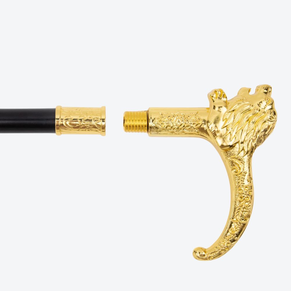 Bengala de Luxo Dourada Leão da Realeza Imperial - Bastoni