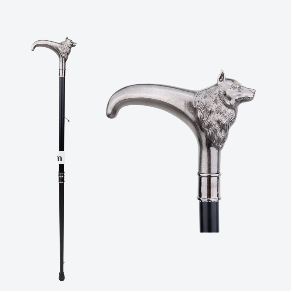 Bengala de Luxo Raposa Imperial Prateada - Bastoni