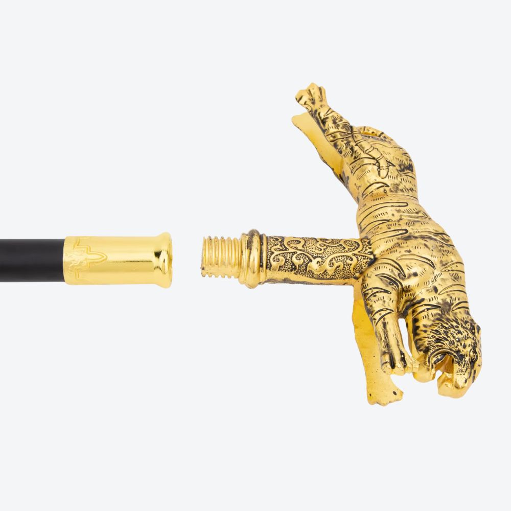 Bengala Metálica Tigre Dourado Ancestral - Bastoni