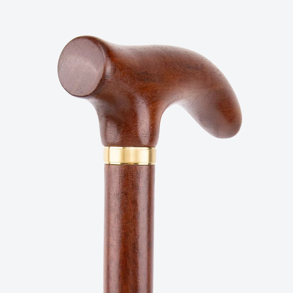 Brown Wooden Single Joint Fashion Walking Stick Decorative Cospaly Party Walking Cane Halloween Mace Crutch  Wand Crosier 92cm - Bastoni