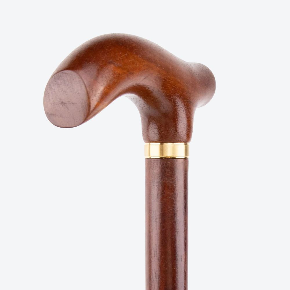 Brown Wooden Single Joint Fashion Walking Stick Decorative Cospaly Party Walking Cane Halloween Mace Crutch  Wand Crosier 92cm - Bastoni