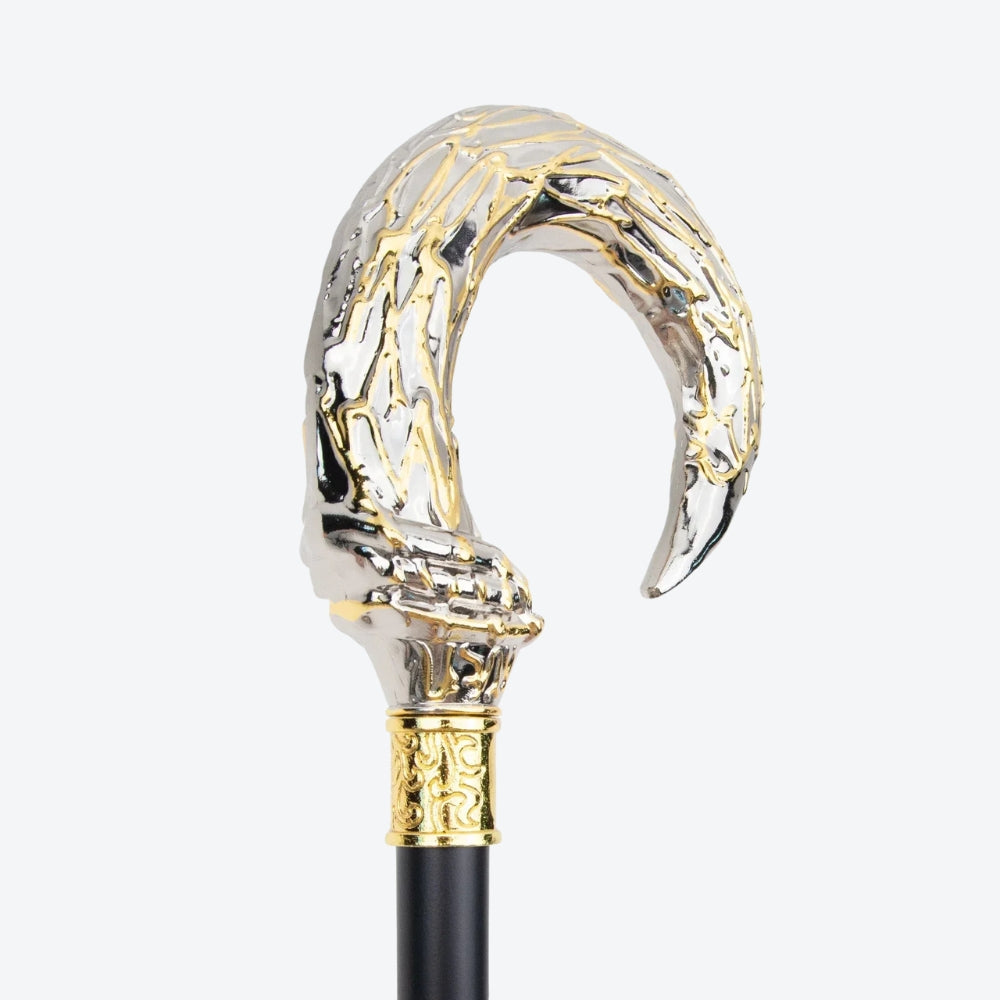 Golden White U Steampunk Walking Cane Fashion Walking Stick Gentleman Performance stage Cane 92cm  Performance Stage Cane - Bastoni