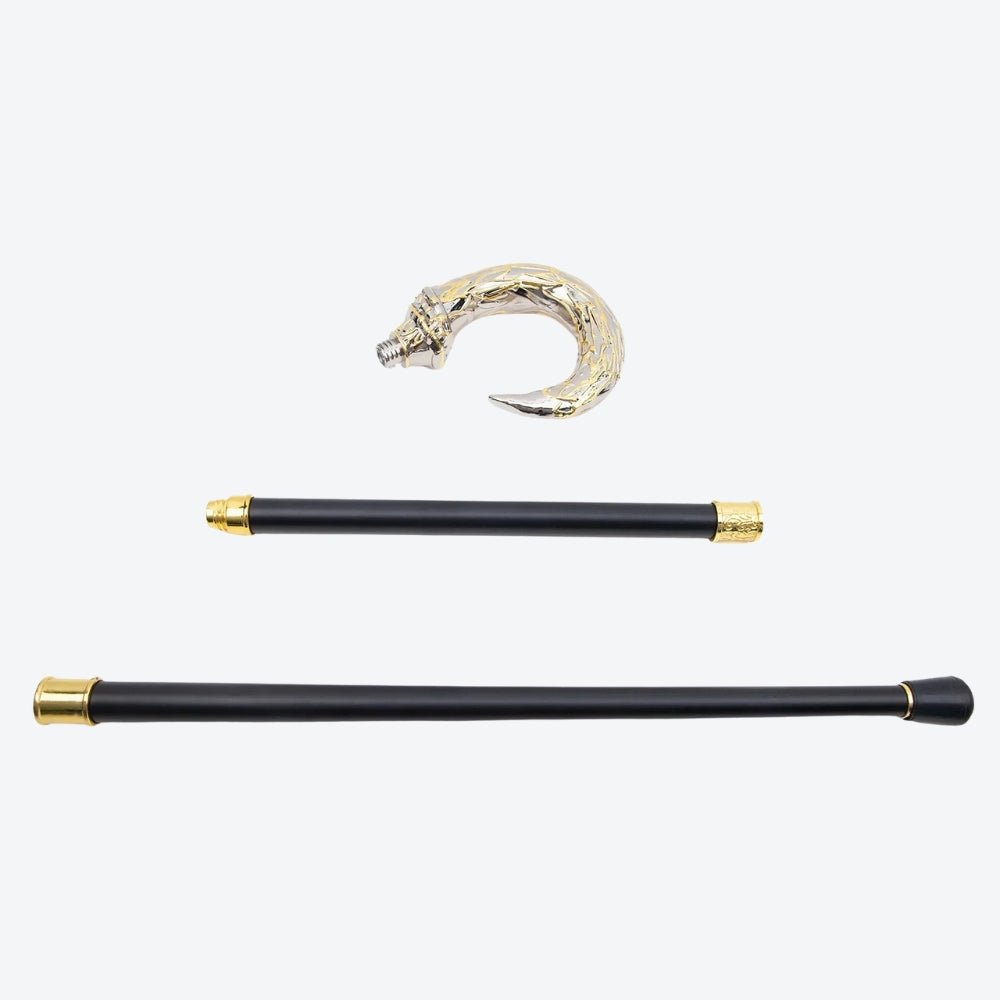 Golden White U Steampunk Walking Cane Fashion Walking Stick Gentleman Performance stage Cane 92cm  Performance Stage Cane - Bastoni