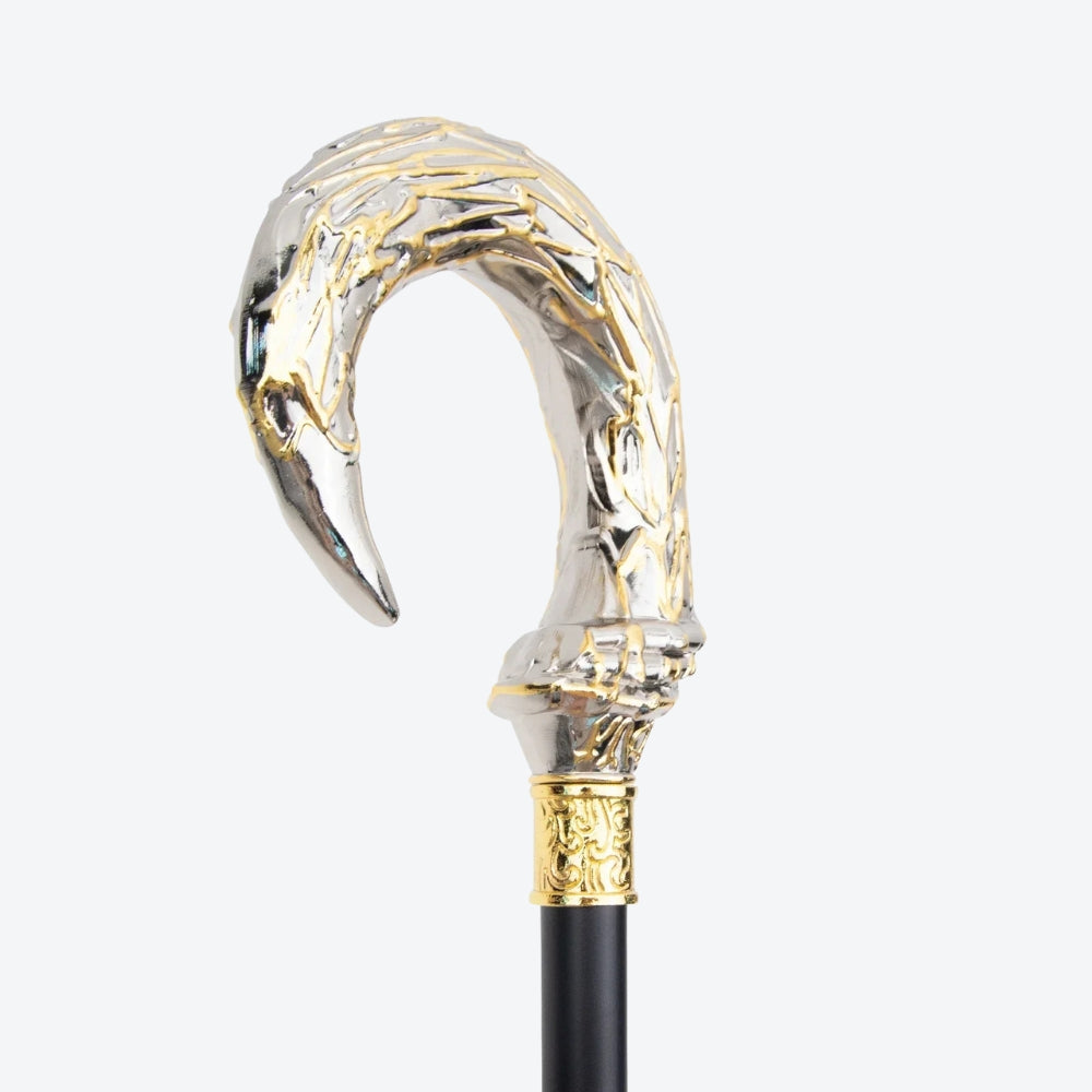 Golden White U Steampunk Walking Cane Fashion Walking Stick Gentleman Performance stage Cane 92cm  Performance Stage Cane - Bastoni