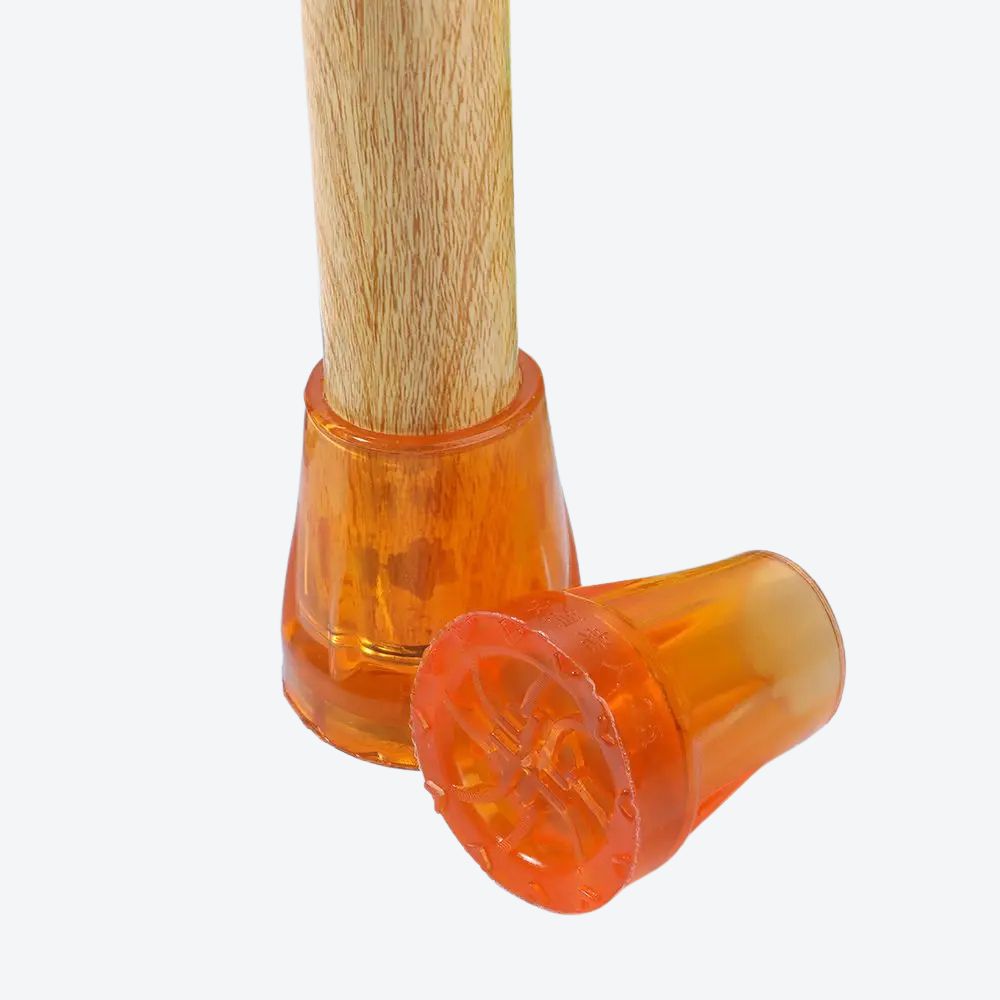 Ponteira de Bengala em Silicone Antiderrapante Amarela - Bastoni