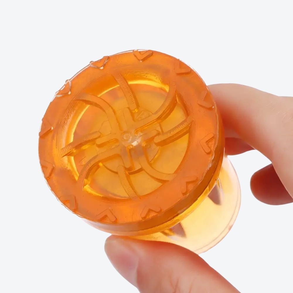 Ponteira de Bengala em Silicone Antiderrapante Amarela - Bastoni