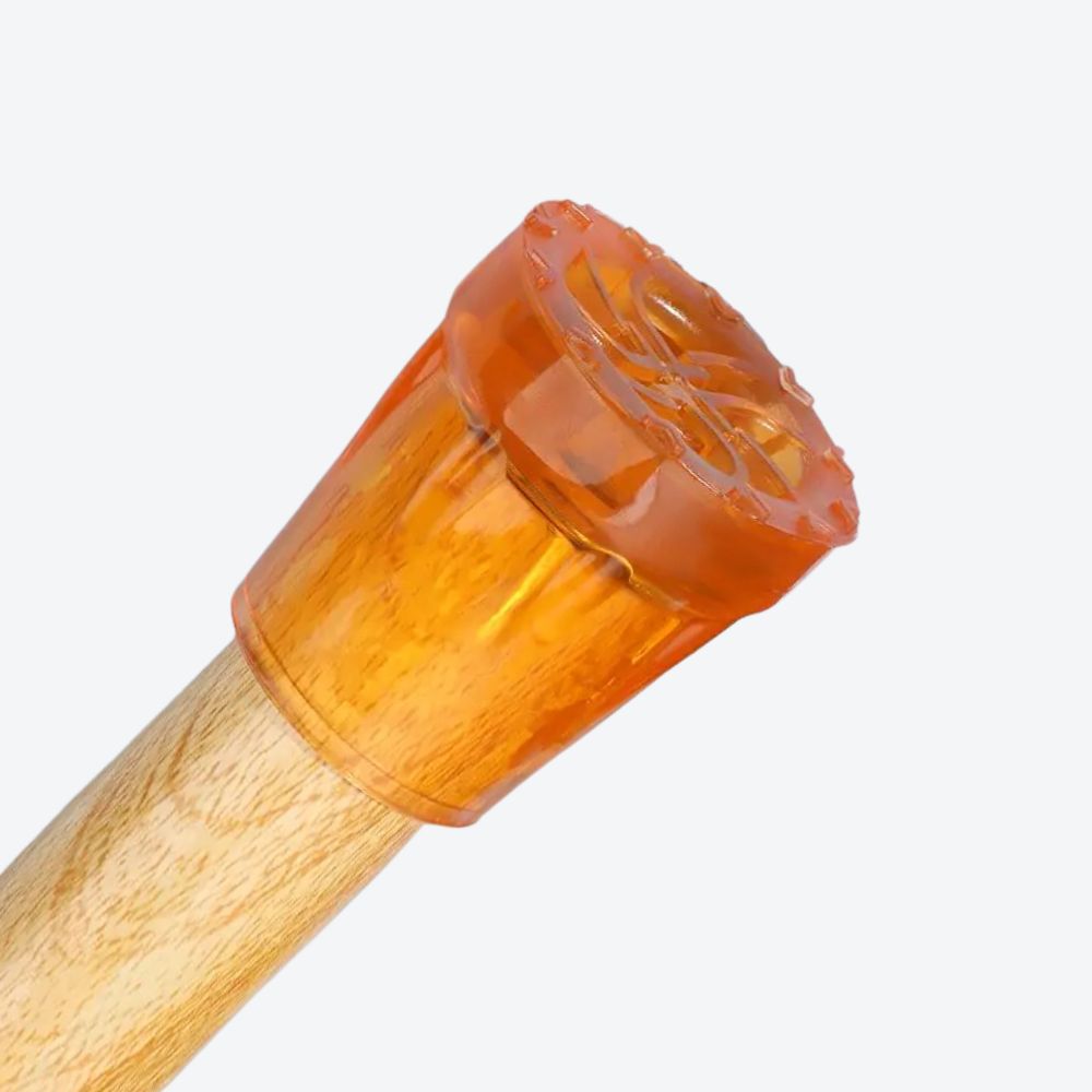 Ponteira de Bengala em Silicone Antiderrapante Amarela - Bastoni