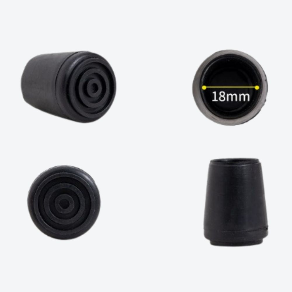 Ponteira de Borracha de Bengala Diâmetro 18mm Preta - Bastoni
