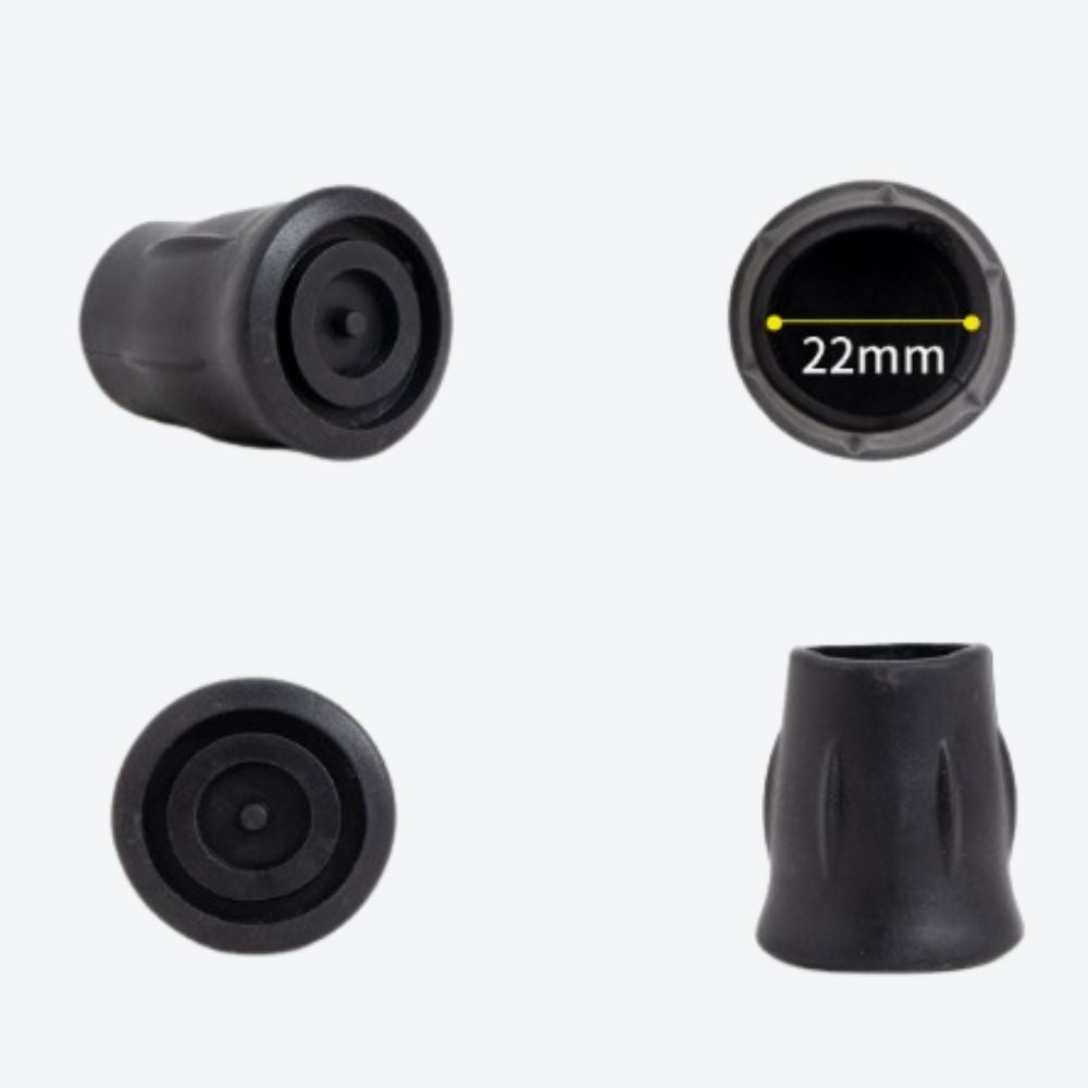 Ponteira de Borracha de Bengala Diâmetro 22mm Preta - Bastoni