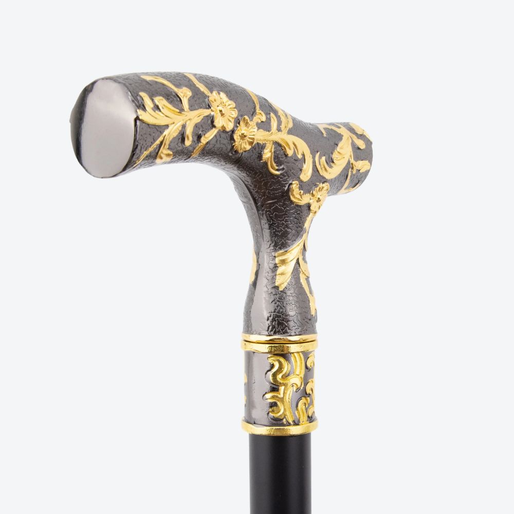 Red Diamond Golden Black Flower Ball Fashion Stick Decorative Stick Cospaly Party Cane Crosier 92cm  Performance Stage Cane - Bastoni